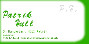 patrik hull business card